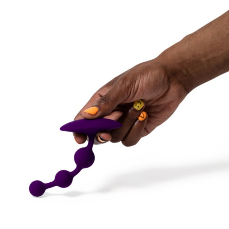 Romp - amp purple flexible silicone anal beads 12.5 cm purple 4