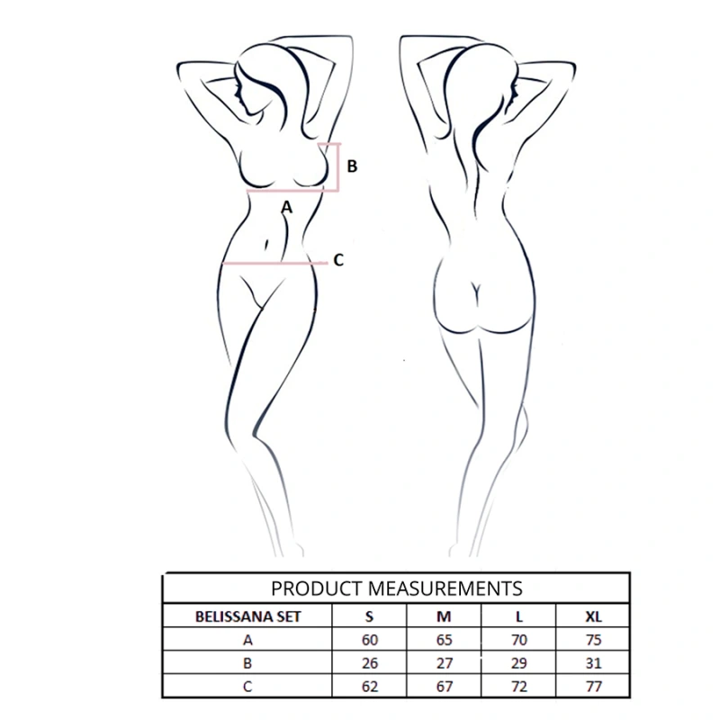 Passion - belissana bra + thong set blue s/m 3