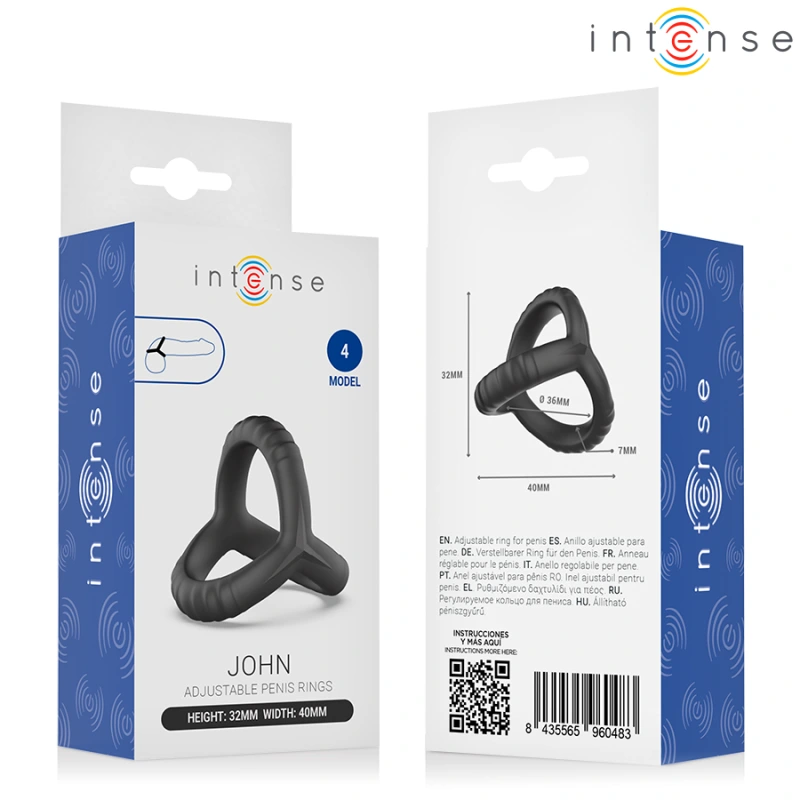 Intense - john adjustable triple penis ring model 4 4