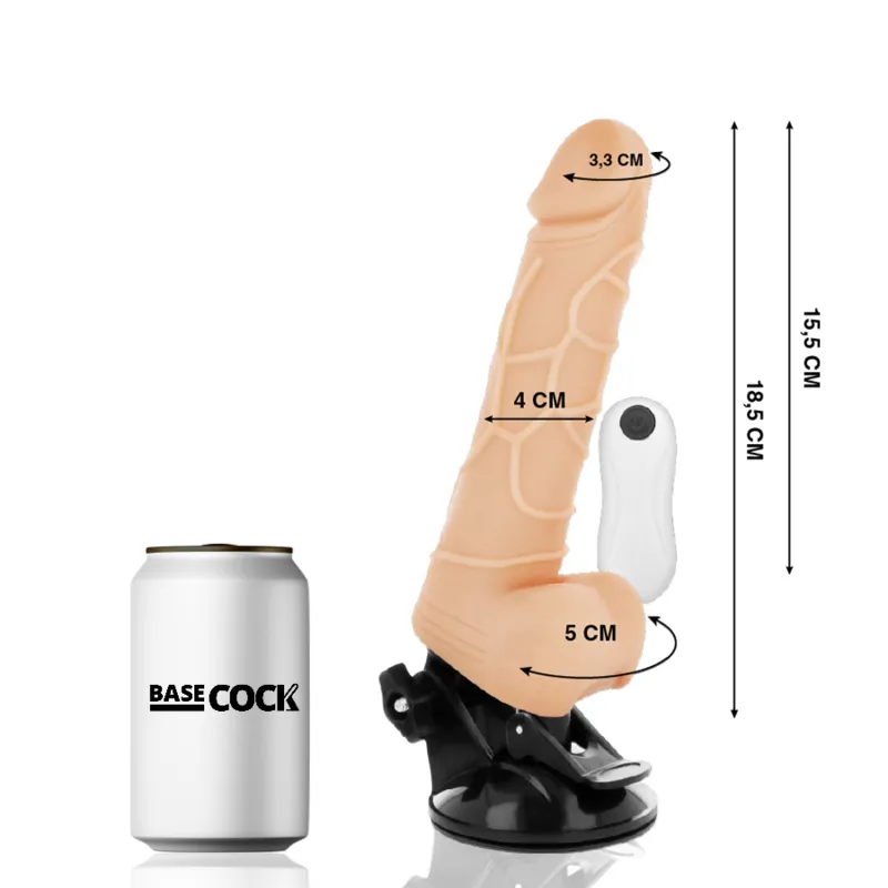 Basecock Realistic Remote Control Natural 18.5cm - Vibrátor 1