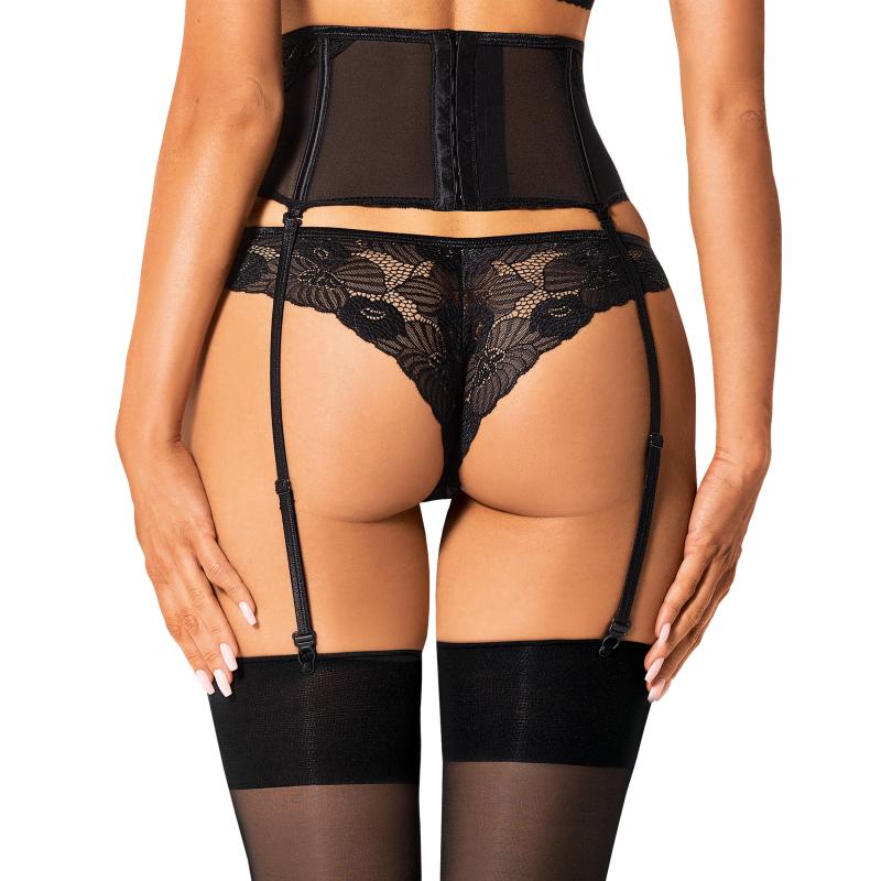 Obsessive - Serena Love Garter Belt Black Xl/2xl