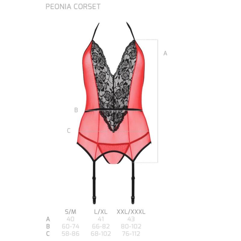 Passion - Peonia Corset Erotic Line Red S/M