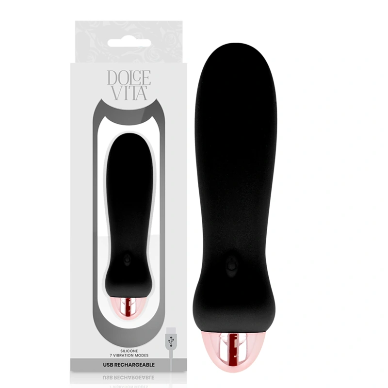 Dolce vita - rechargeable vibrator five black 7 speeds