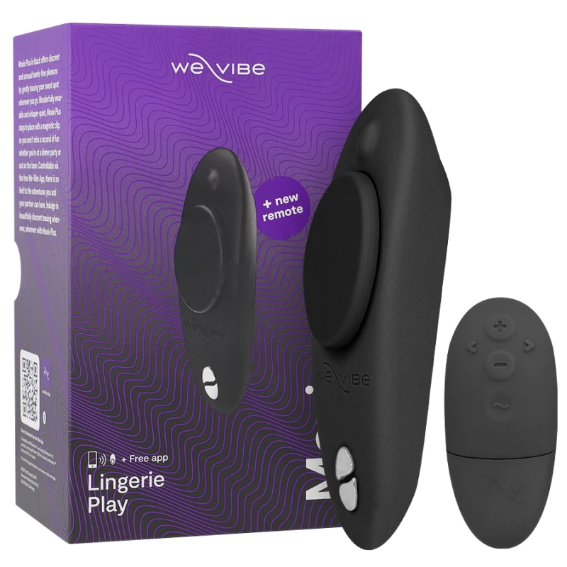 We-Vibe - Moxie + Clitoral Vibrator Satin Black
