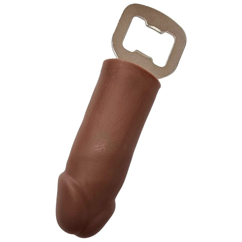 Diablo picante - brown rubber penis shaped opener