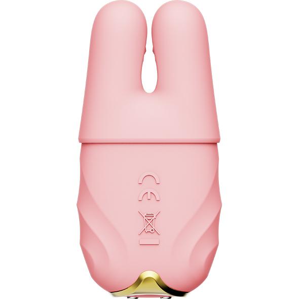 Zalo - Nave Wireless Vibrating Nipple Clamps Coral Pink 14