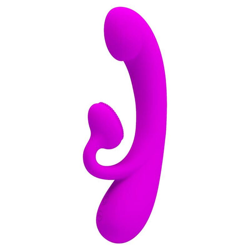 Pretty love - sincere silicone clitoral vibrator and sucker purple 1