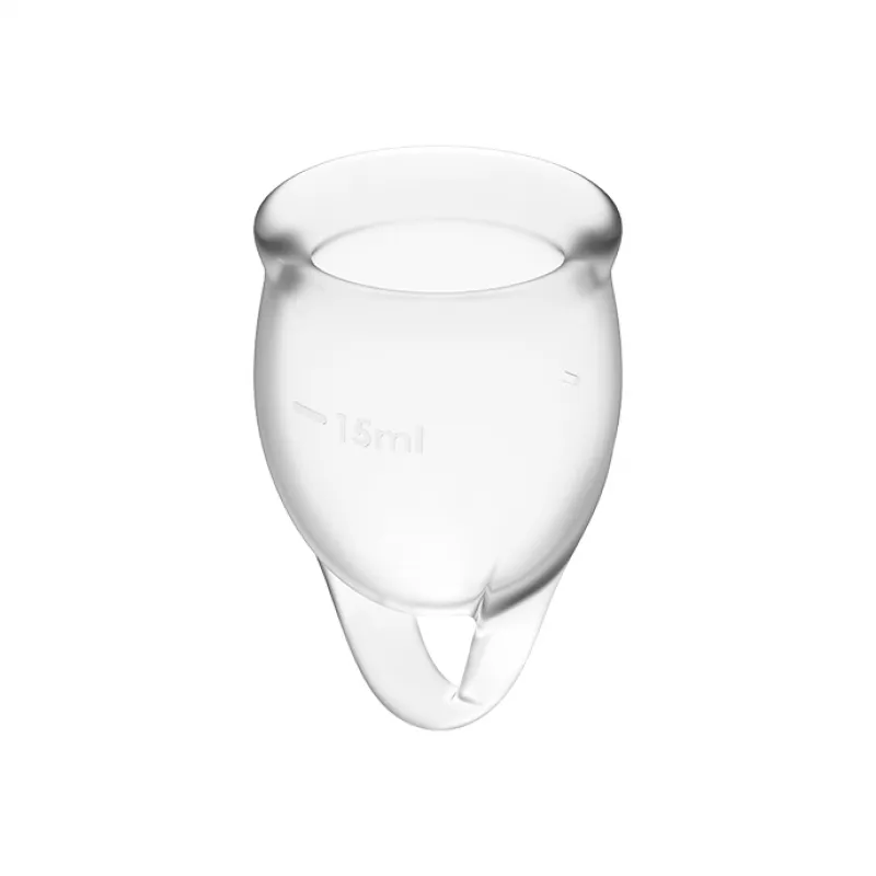 Satisfyer Feel Confident Menstrual Cup Clear 15+20ml - Menštruačný Kalíšok