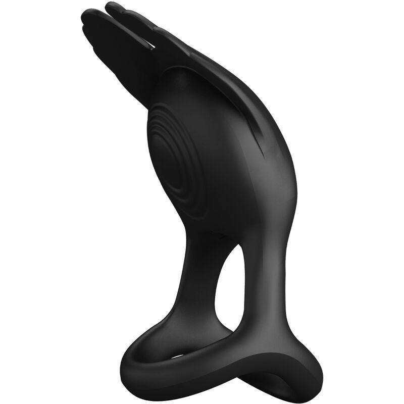 Pretty Love - Vibrant Penis Ring 7 Vibrations Black Silicone 1