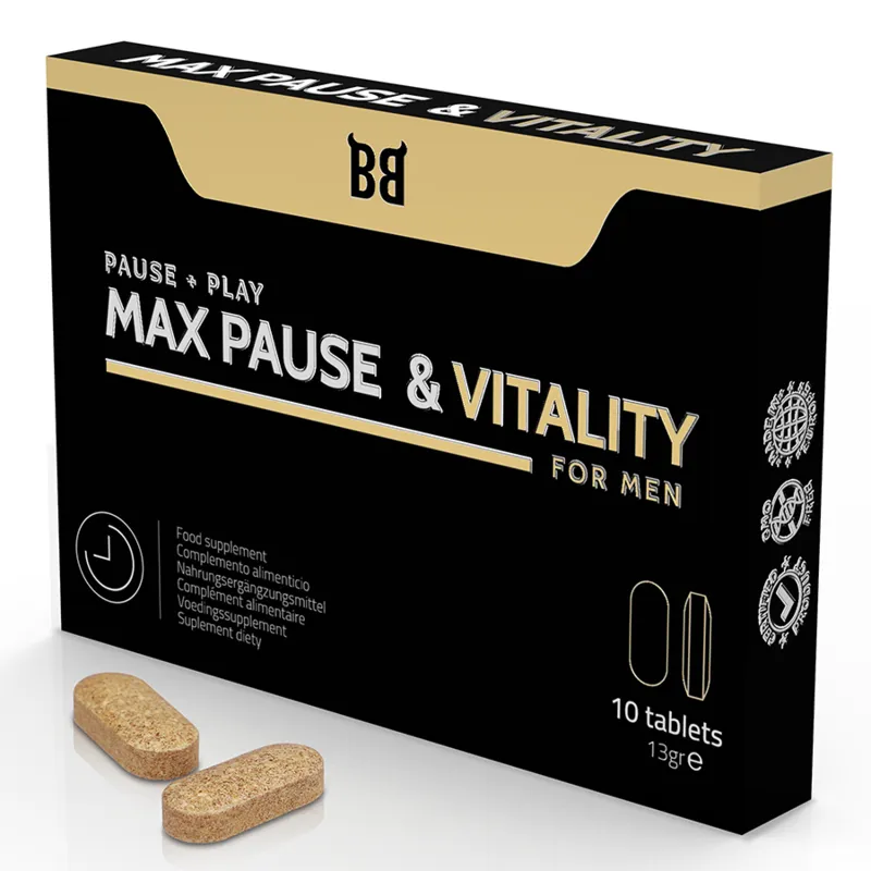 Blackbull By Spartan - Max Pause & Vitality Pause + Play For Men 10 Tablets