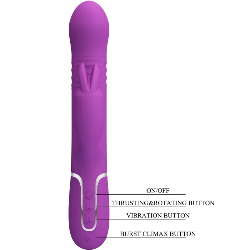 Pretty love - coale 4 in 1 multifunction rabbit vibrator purple 5