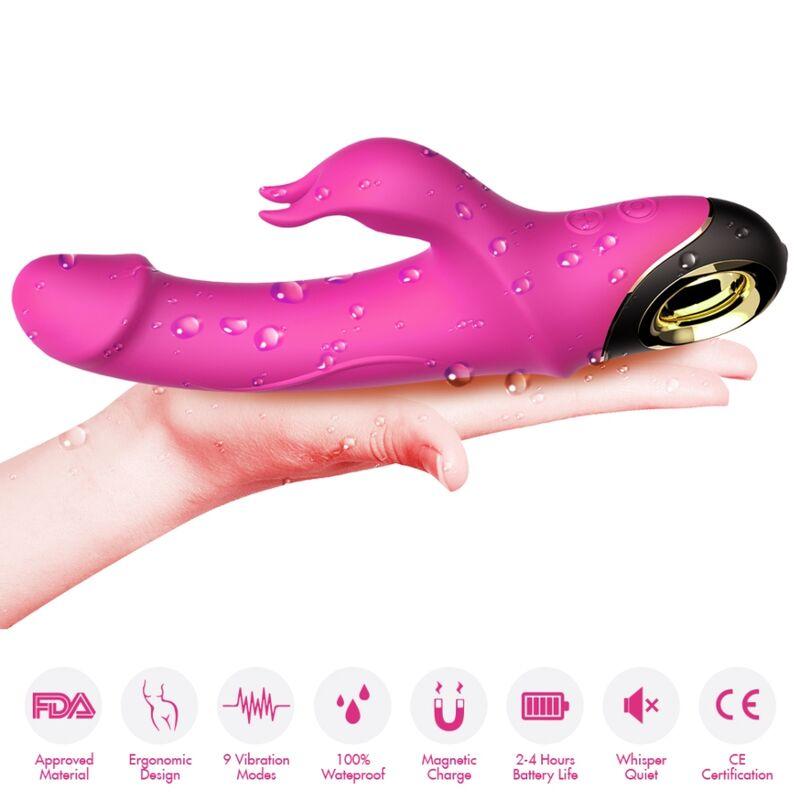 Armony - Meteror Dildo Vibrator Rabbit Rotator Fuchsia 2