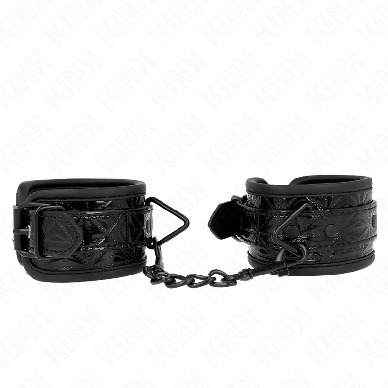 Kink - diamond pattern wrist restraints black adjustable 17-26 cm x 5.5 cm 3