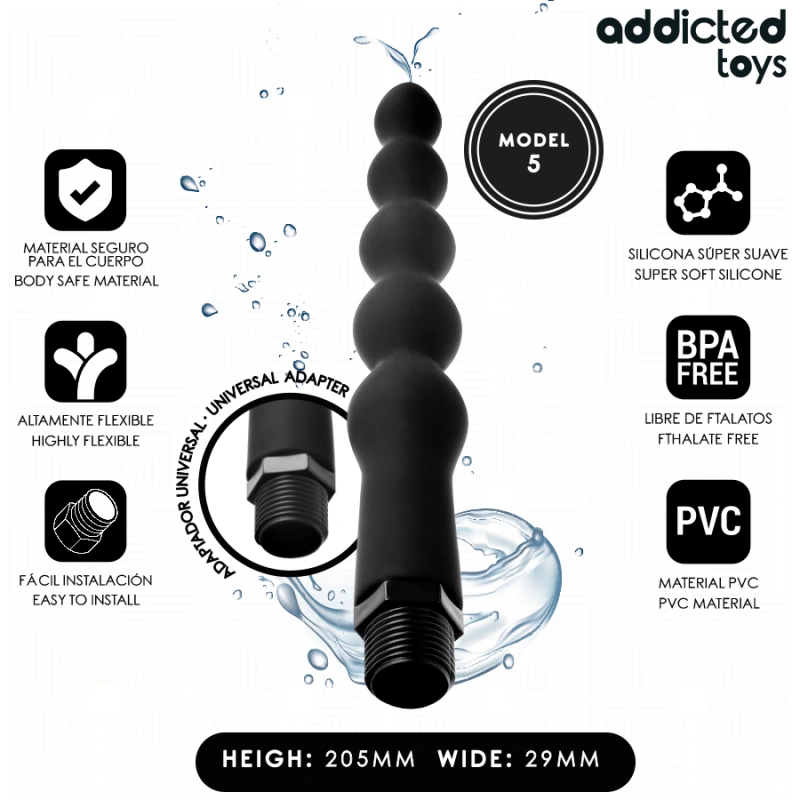 Addicted toys - anal cleaner with universal adapter model 5 1