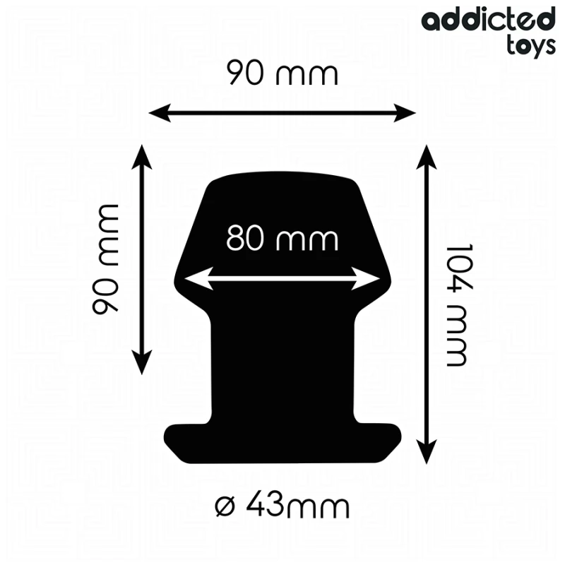 Addicted toys - extreme hollow anal plug silicone size l 10.4 cm 3