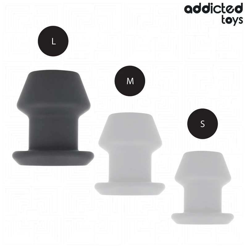 Addicted toys - extreme hollow anal plug silicone size l 10.4 cm 4