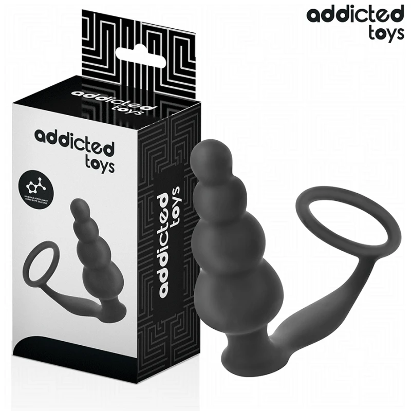 Addicted toys - anal plug with ring silicone model 5
