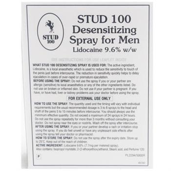 Stud 100 Desensitizing Spray For Men 12g - Predĺženie Výdrže