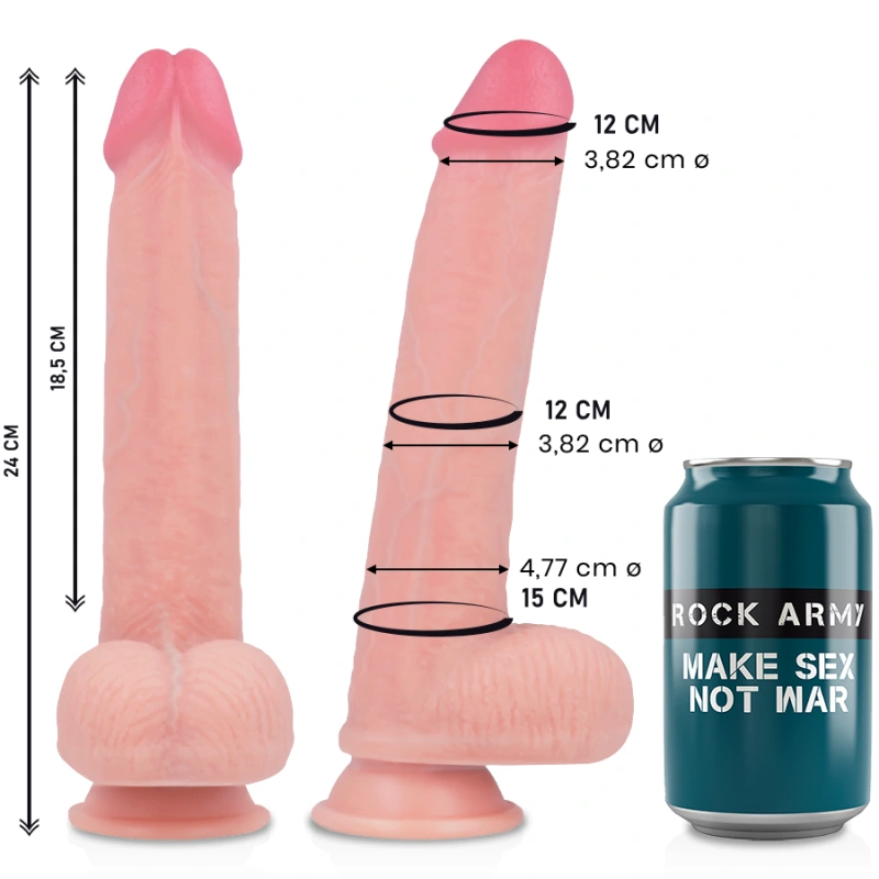 Rockarmy - liquid silicone premium kingcobra realistic 24 cm -o- 4.77 cm 1