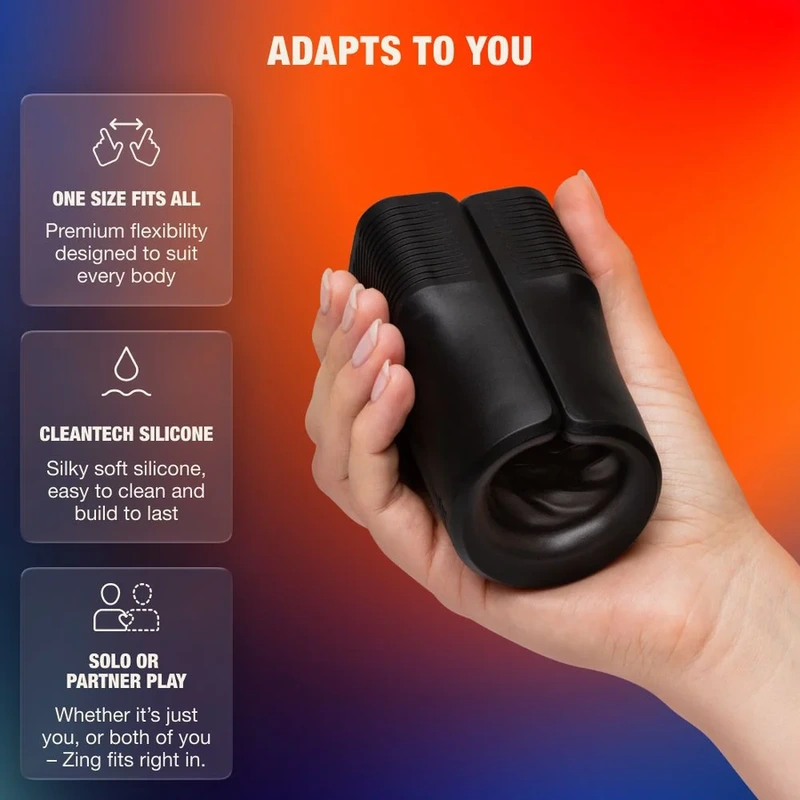 Arcwave - zing vibrating male stroker with dual motor black 1