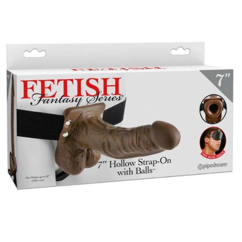 Fetish Fantasy Series 7“ Hollow Strap-On With Balls