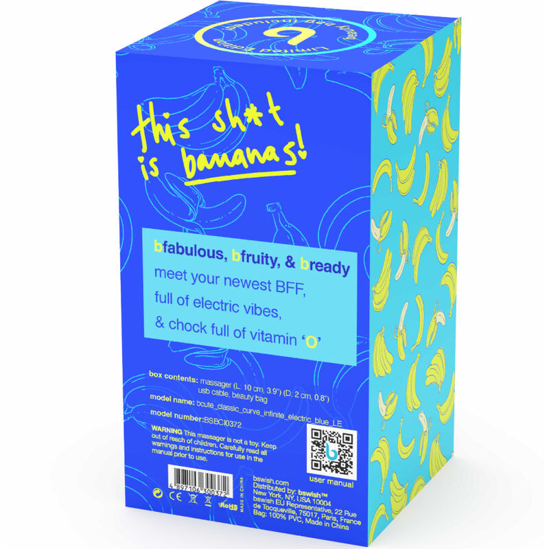 B swish - bcute curve infinite classic limited edition blue silicone rechargeable vibrator 6