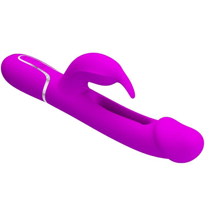 Pretty Love - Kampas Rabbit 3 In 1 Multifunction Vibrator With Tongue Violet 5