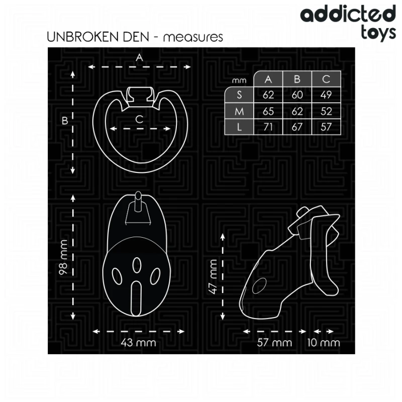 Addicted toys locked - unbroken den penis cage 9.8 cm 4