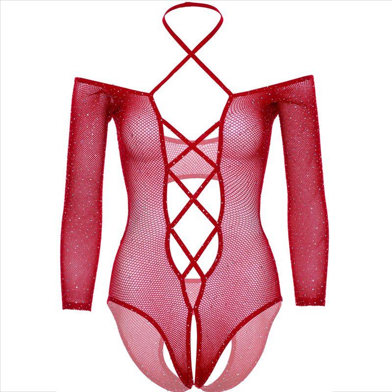 Leg Avenue - Body Crothless With Gloss Red 8