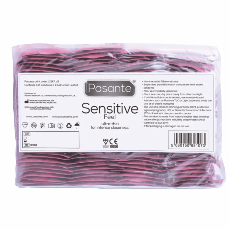 Pasante Through Sensitive Ultrafine Condoms 144 Units