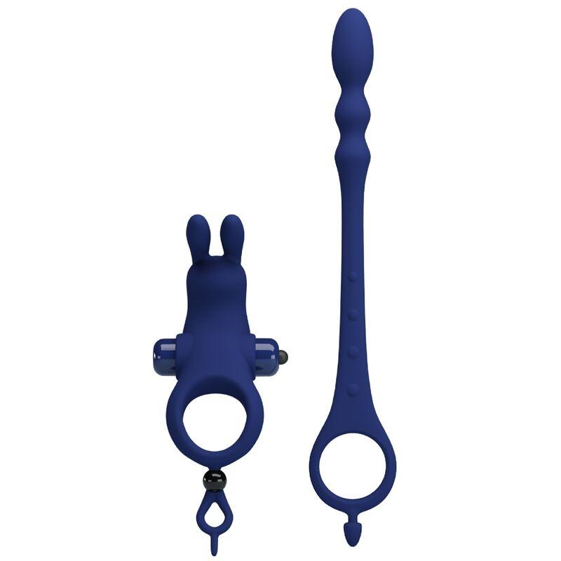 Pretty love - ayad rabbit vibrator ring with plug blue 3