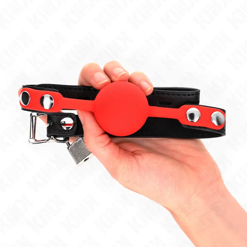 Kink - Silicone Ball 4 Cm Gag With Lock 60 X 2 Cm 1