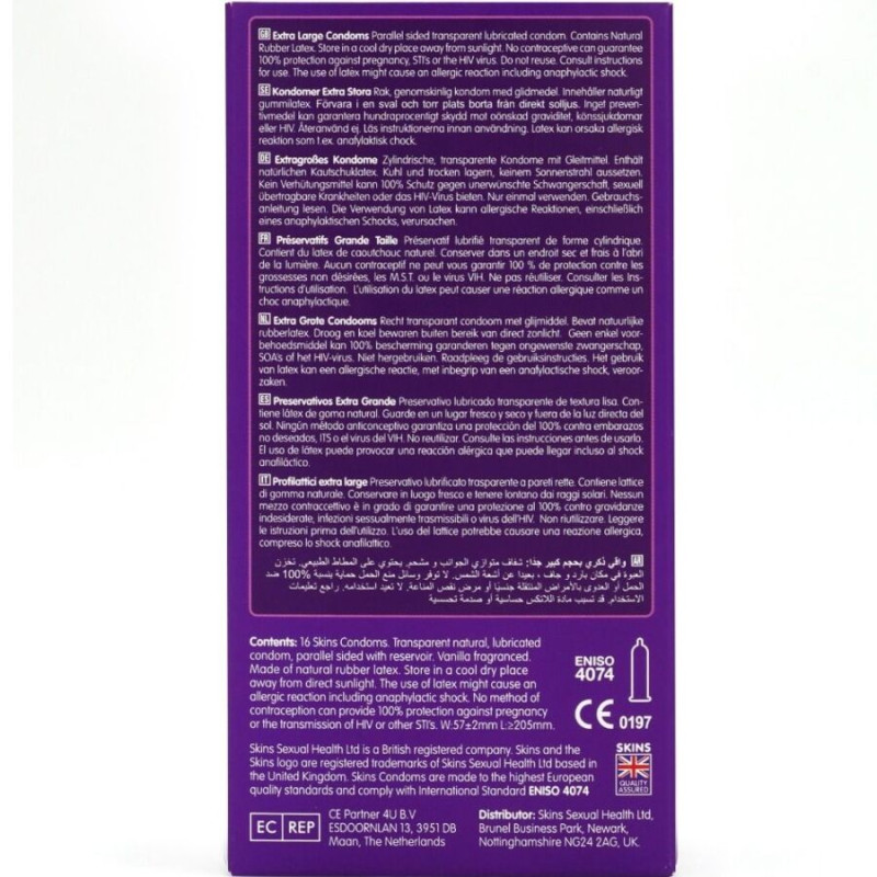 Skins - extra large premium condoms pack 16 3