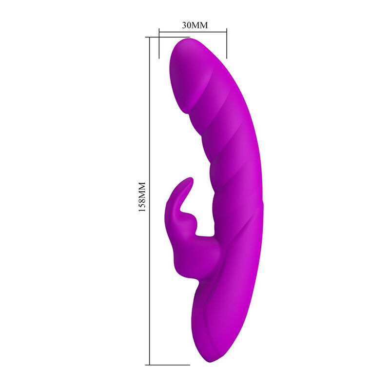 Pretty love - monica rechargeable dual stimulation g-spot and clitoral vibrator purple 7