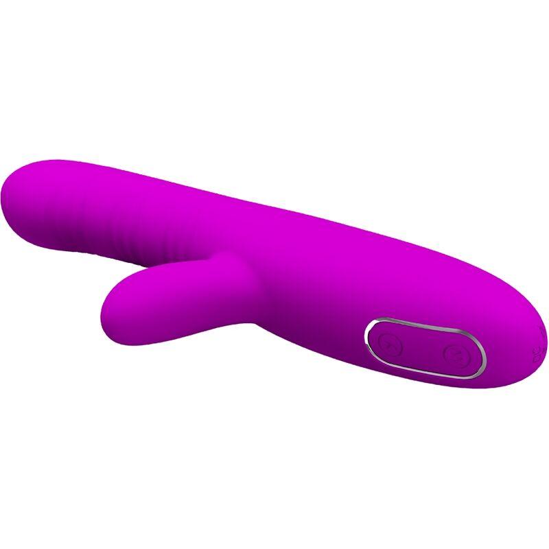 Pretty love - angelique multifunction vibrator + clitoris stimulator purple 1