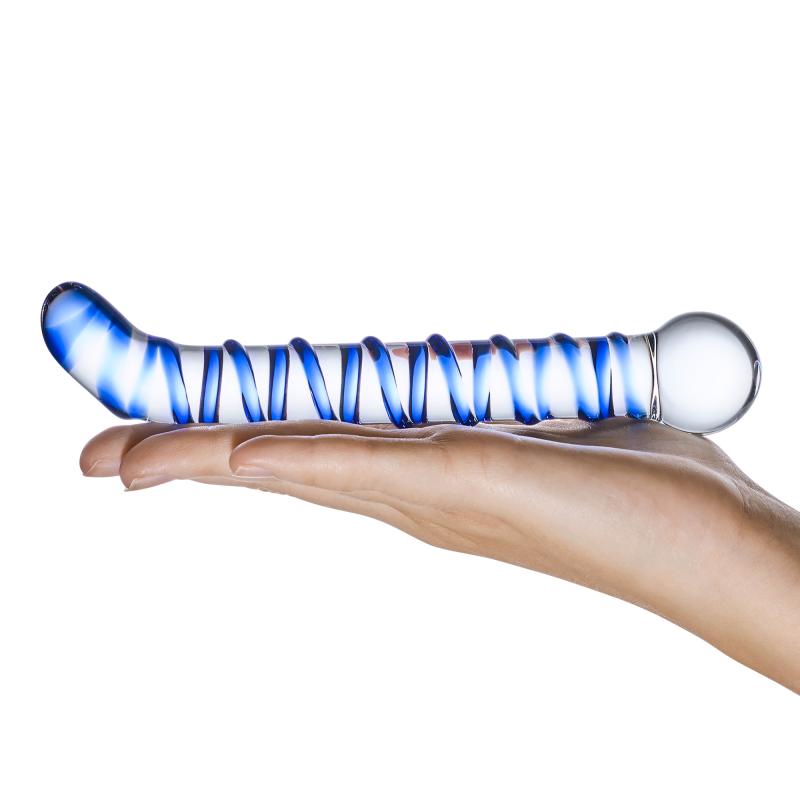 Glas - Mr. Swirly G-Spot Glass Dildo - Sklenené Dildo 1
