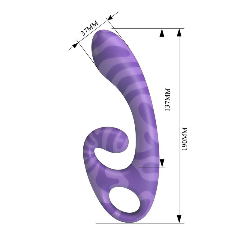 Pretty love - summer double-ended vibrator with handle 19 cm Ø 3.5 cm purple 7