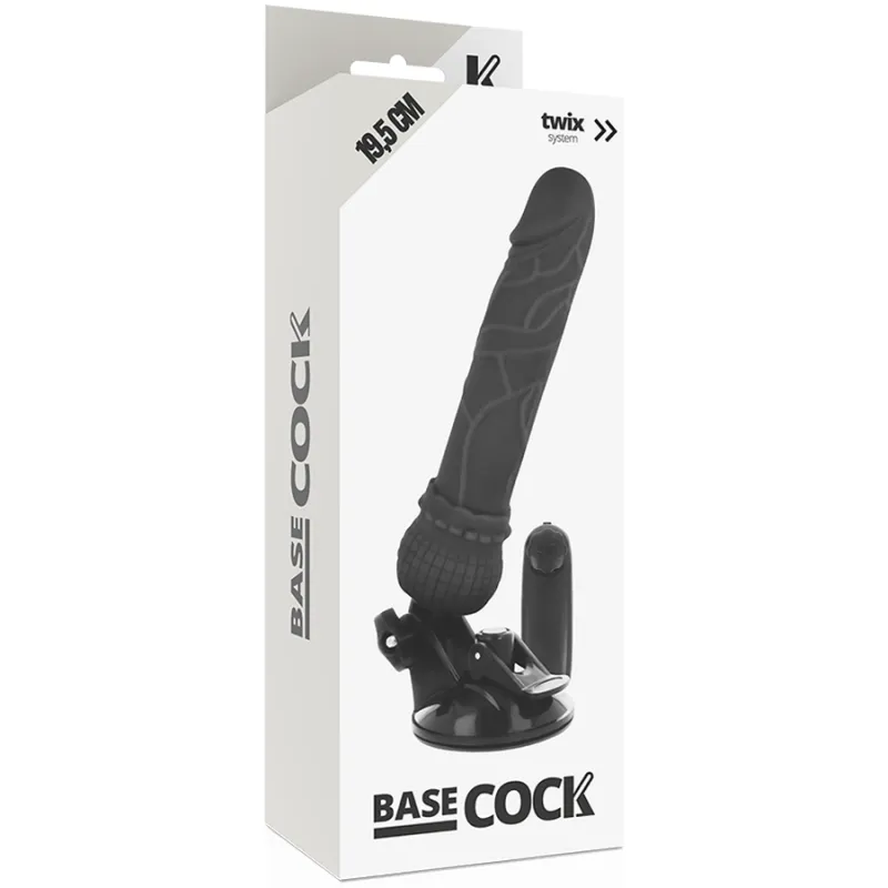 Basecock Realistic Vibrator Remote Control Black 19.5cm