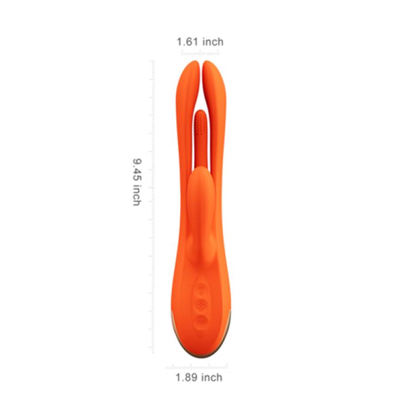 Honeyplaybox - Terri App-Controlled Kinky Finger Tapping Rabbit Vibrator Orange