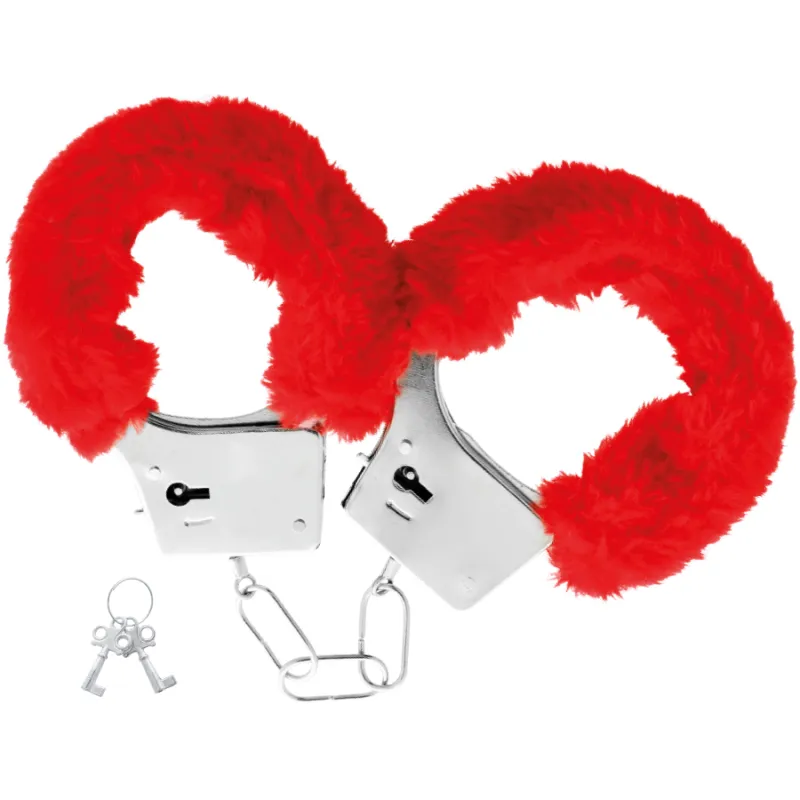 Darkness Pleasure Furry Handcuffs Red - Putá 1