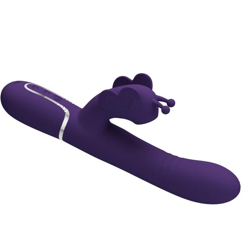 Pretty Love - Multifunction Rabbit Vibrator 4 In 1 Butterfly Purple