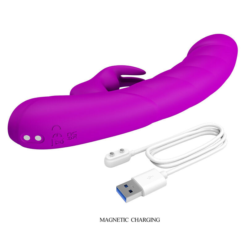 Pretty love - monica rechargeable dual stimulation g-spot and clitoral vibrator purple 8