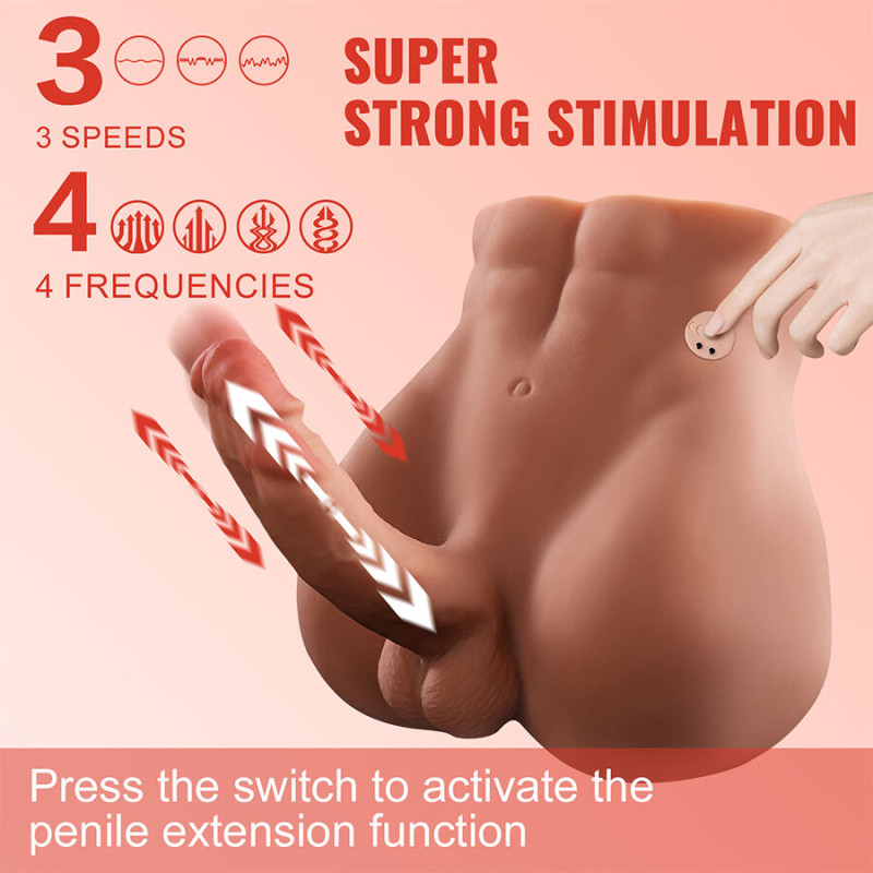 Xise - bertlett dildo ass realistic dildo and anus masturbator front position with thrusting 18 cm 8