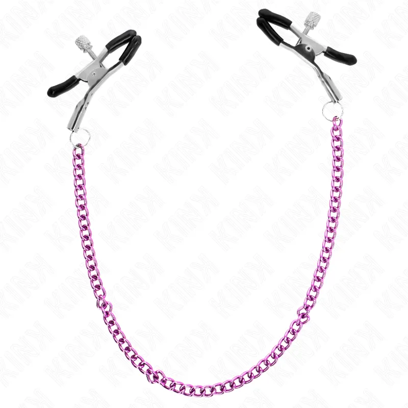 Kink - Bead Chain Nipple Clamps Purple 30 Cm 2