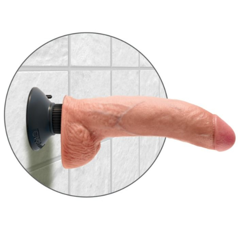 King cock - 23 cm vibrating cock with balls flesh 2