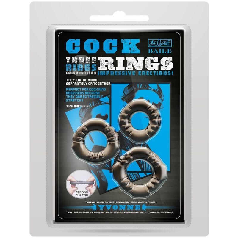 Cock Rings Yvonne Three Penis Rings Set 3