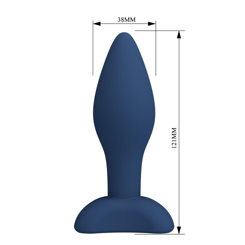 Mr play - tapered silicone anal plug blue l 7