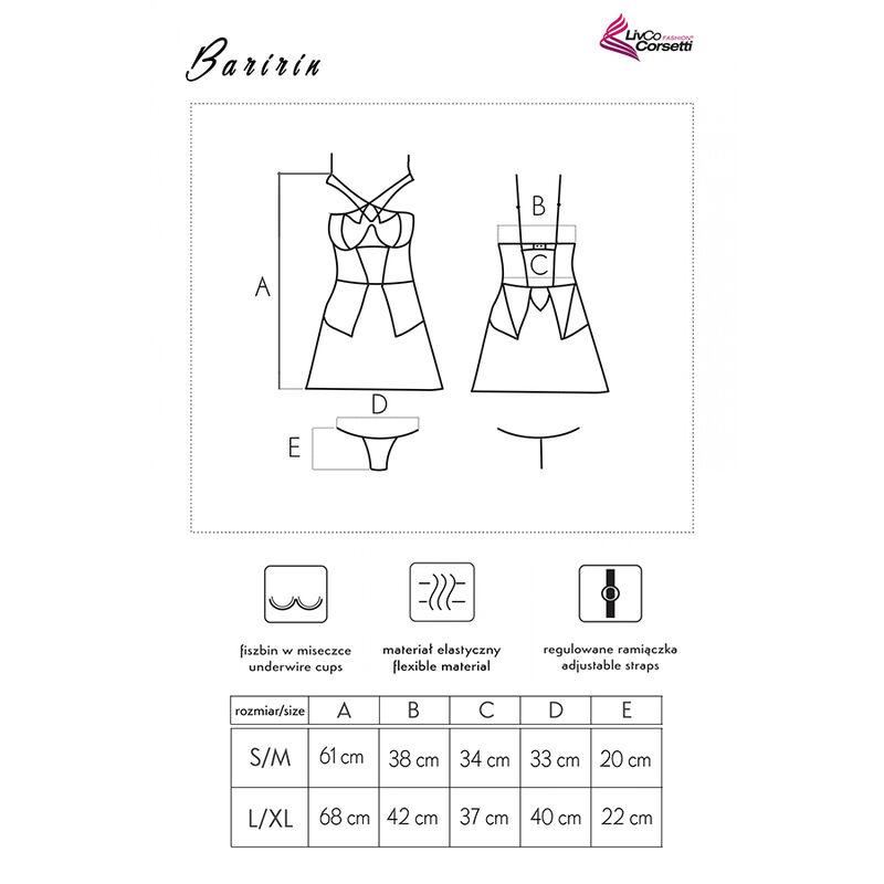Livco Corsetti Fashion - Baririn Lc 90633 Shirt + Panty Black 6