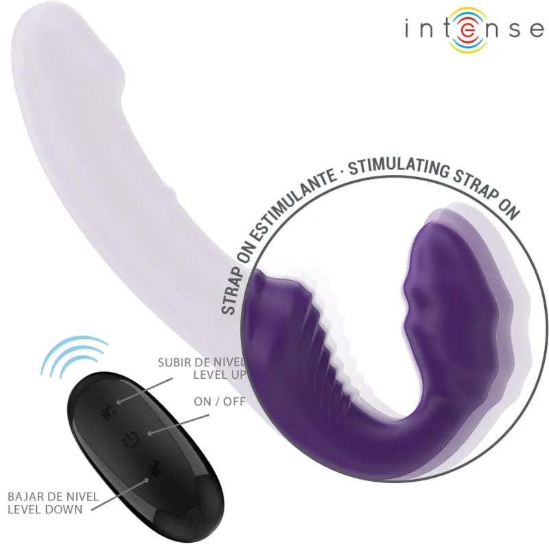 Intense - jill double vibrator 20 cm purple remote control 2