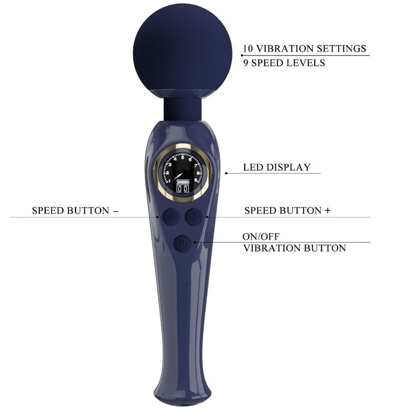 Pretty love - skyler vibrator wand blue 6